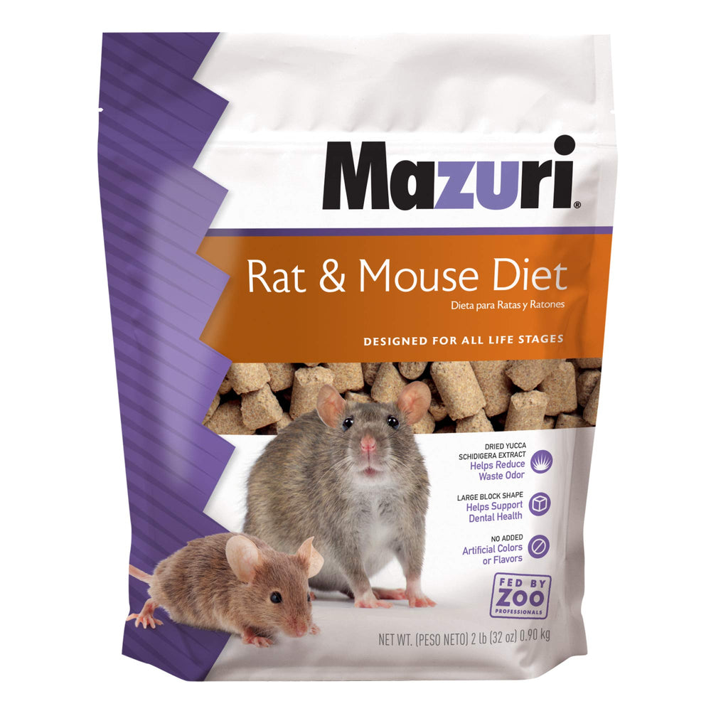 Mazuri bloques-pellet-roedores: alimento para ratas y ratones que favorece la masticación
