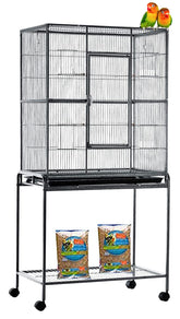 Jaula Mcage grande de hierro forjado, vista frontal para varias aves.