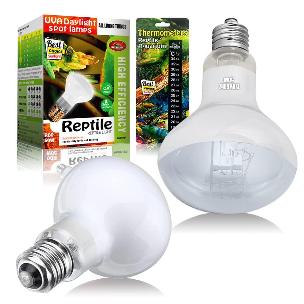 Lámpara de calor MCLANZOO 75W para terrario, calor estable para el área de basking