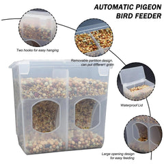 MdakeGo alimentador aves tres compartimentos: permite alimentar por turnos sin molestar.