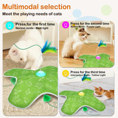 Mdupw Juguete escondido con pluma para gatos, perfecto para observar y cazar.
