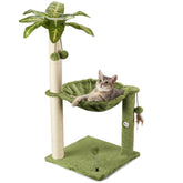 MECOOL árbol para gatos, 35 pulgadas, base grande para estabilidad y juego seguro.