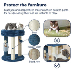MECOOL cama suave en torre para gato, descanso cómodo.