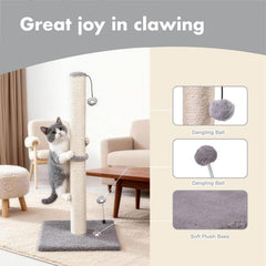 MECOOL rasca-gatos sisal natural protege muebles y ofrece juego.
