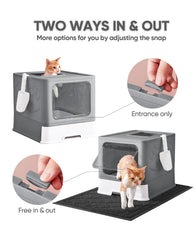 Medario caja de arena con entrada frontal facilita el acceso limpio del gato.