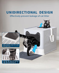Medario con salida superior para gatos, facilita el acceso y reduce salpicaduras