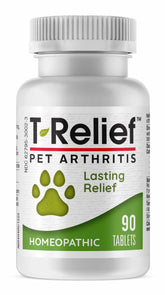 MediNatura T-Relief tabletas de arnica para articulaciones de mascotas.