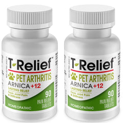 Medinatura T-Relief: botella de tabletas para apoyar articulaciones de perros y gatos.