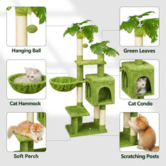 Meecal Arbol Gatos Rascadores Sisal, cuidado natural de uñas y juego.