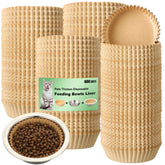 Meekoo fundas desechables para tazones de mascotas en Kraft, práctico para uso diario.