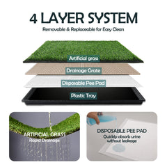 MEEXPAWS pasto artificial xl, detalle de borde rematado, duradero para uso diario.