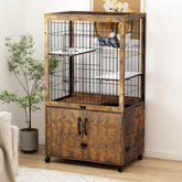 Megidok jaula para gato con muebles, estructura estable para exploradores felinos.