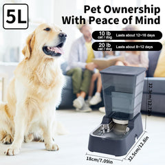 Dispensador de agua y comida para perros adultos y gatos