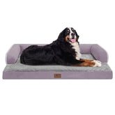 Cama ortopédica MEKIY para perros grandes con funda lavable para limpieza fácil.