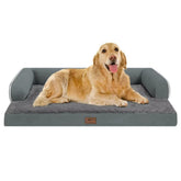 Cama MEKIY para perros grandes, espuma ortopédica, soporte para articulaciones.