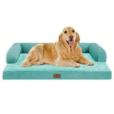 Cama ortopédica MEKIY para perros grandes con espuma tipo huevo y funda lavable