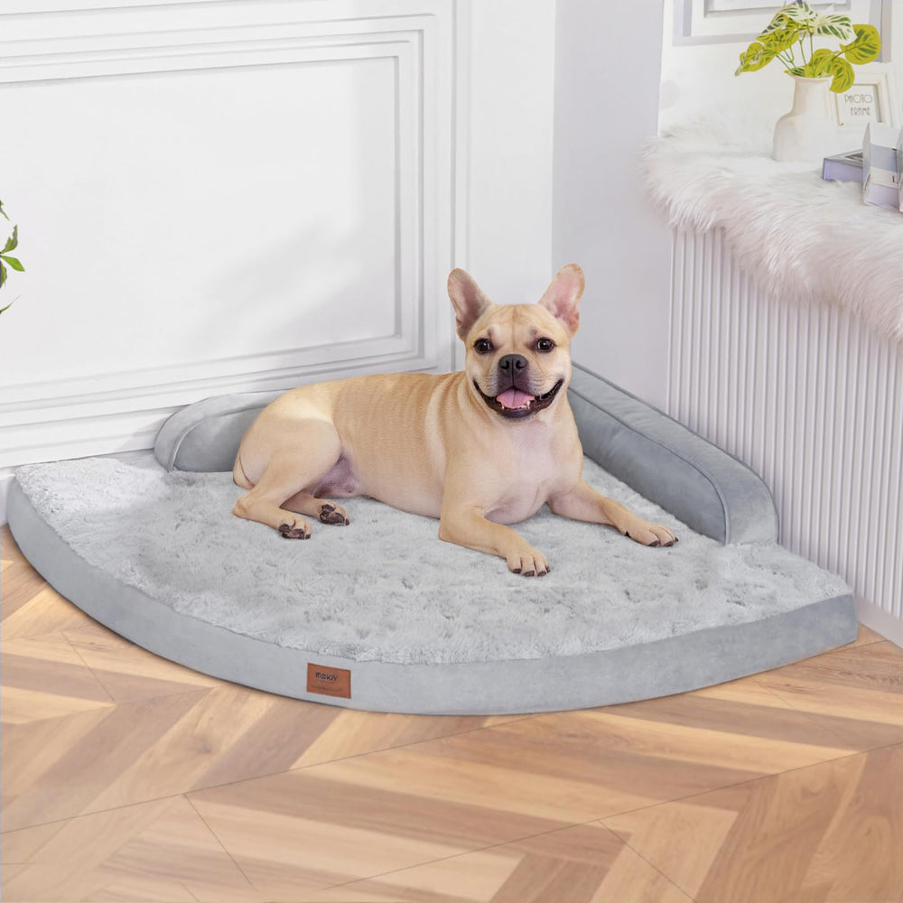 MEKIY cama perro ortopédica con espuma de alta densidad para descanso cómodo