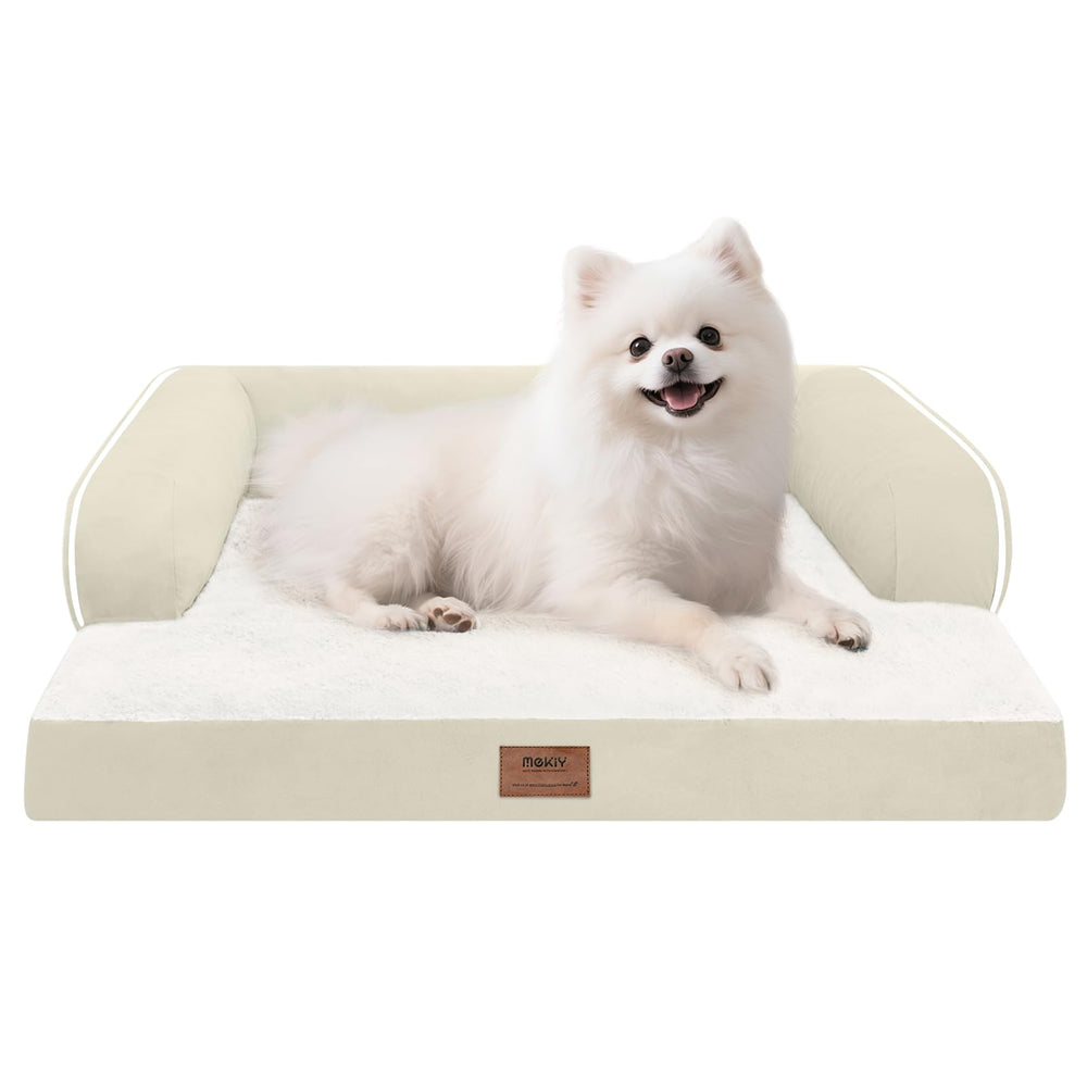 MEKIY cama para perro ortopédica con espuma para mayor confort.