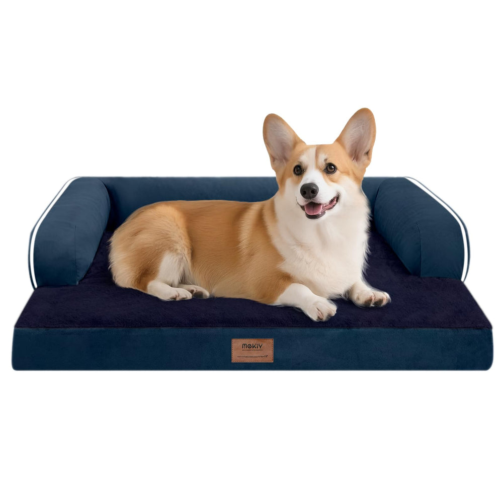 MEKIY cama ortopédica para perros mediana con soporte estable.
