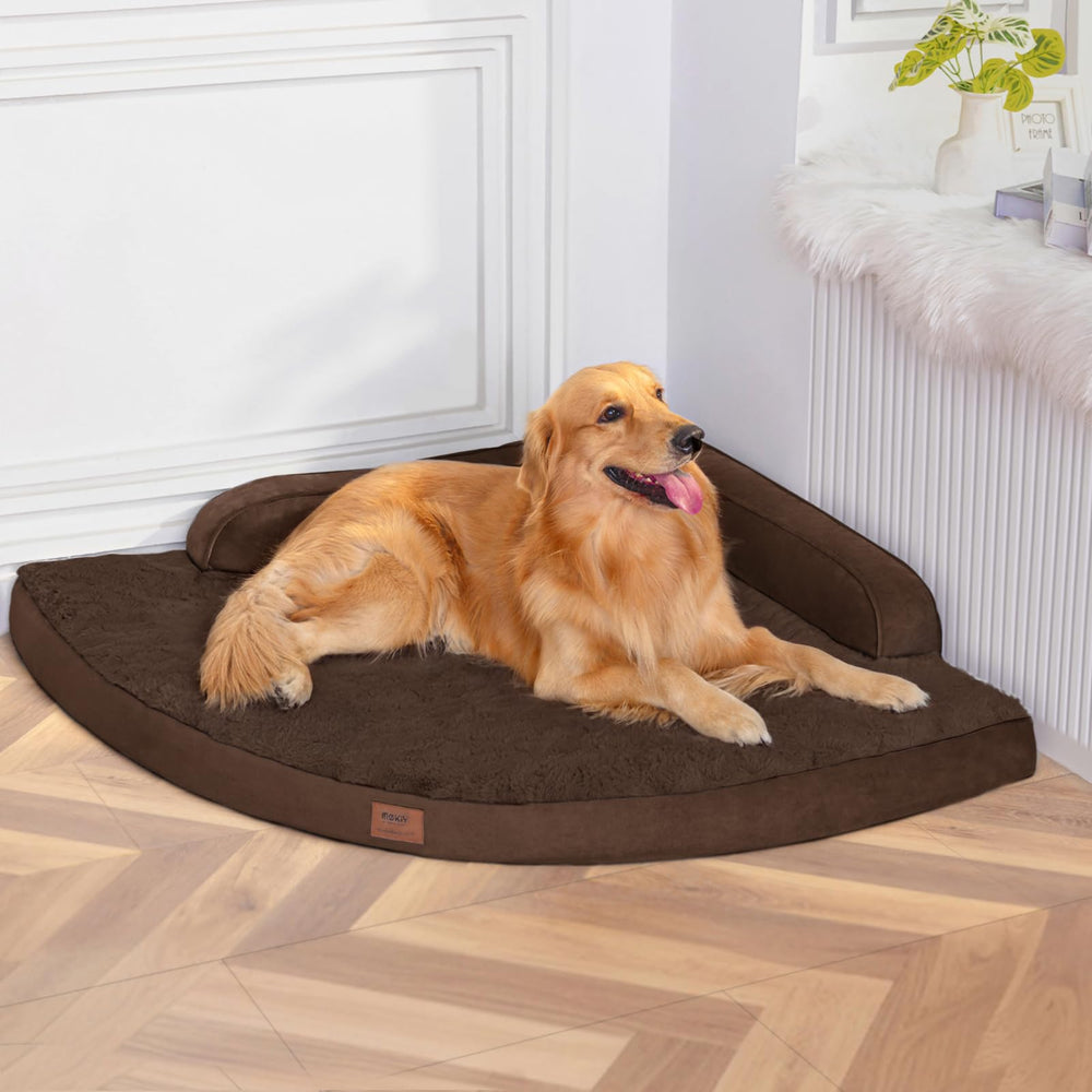 MEKIY cama para perro grande, espuma viscoelástica tipo panal, descanso estable.