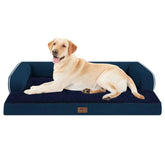 Cama MEKIY para perros grandes con cobertura removible y limpieza rápida.
