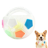 Bola calmante de Mellow Dog con mango flotante para juego acuático y entrenamiento suave.