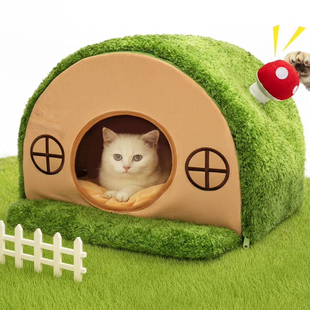 Mellownido cama gato, diseño arbol hueco para refugio cómodo.