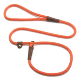 Mendota correa deslizante naranja, combinación collar y correa para entrenamiento diario.