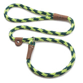 Mendota Slip Leash verde lima, combinación útil para entrenamiento de perros grandes.