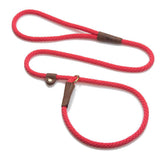 Mendota Slip Leash rojo, diseño 2 en 1 para pasear y entrenar.