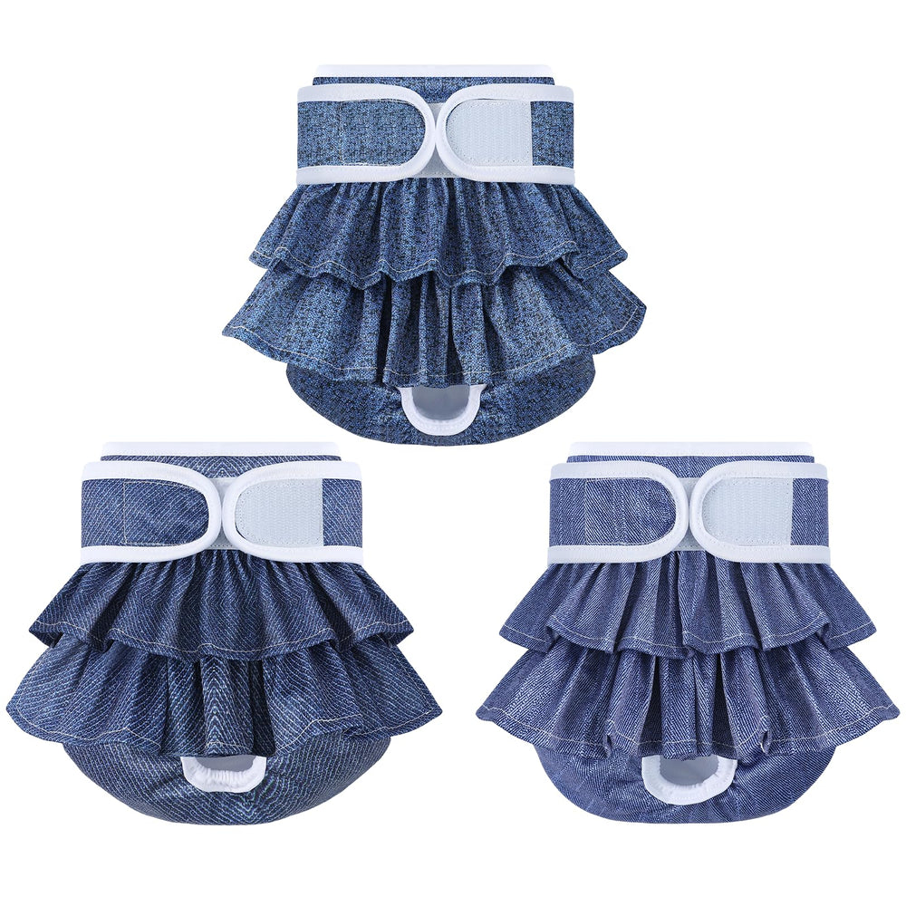 Mengelina-pañales-perra-talla-xs-jeans, paquete-3, ajuste cómodo diario
