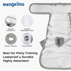 Mengelina panales con capas absorbentes, interior suave para mayor comodidad.