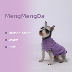 MengMengDa suéter para perro pequeño, cuello alto práctico para ponérselo fácilmente.