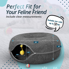 Meow Mates tunel-gato-cojin-removible, cojín suave y fácil de limpiar.