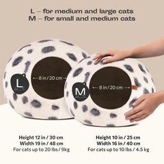 MEOWFIA Cueva de Gatos Doble Uso, perfecto para dormir o jugar en la tapa.