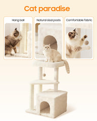 MeowHomm torre para gatos: acogedor condo para siestas tranquilas y amplios espacios