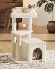 MeowHomm torre para gatos: percha elevada para observar desde arriba y fomentar ejercicio