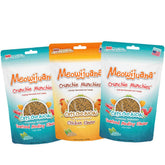 Meowijuana Crunchie Munchies paquete mariscos, premio sabroso para tu gato.