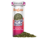 Meowijuana Purrple Passion envase de plata, aroma atrayente para estimular la exploración felina.