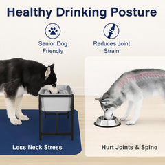 MeoWriental soporte metálico alto para un consumo cómodo sin forzar el cuello