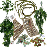 MEPHAN hamaca triangular para terrario, descanso seguro para reptiles.