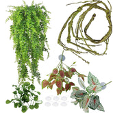 MEPHAN plantas para reptiles con hojas colgantes grandes para terrarios.