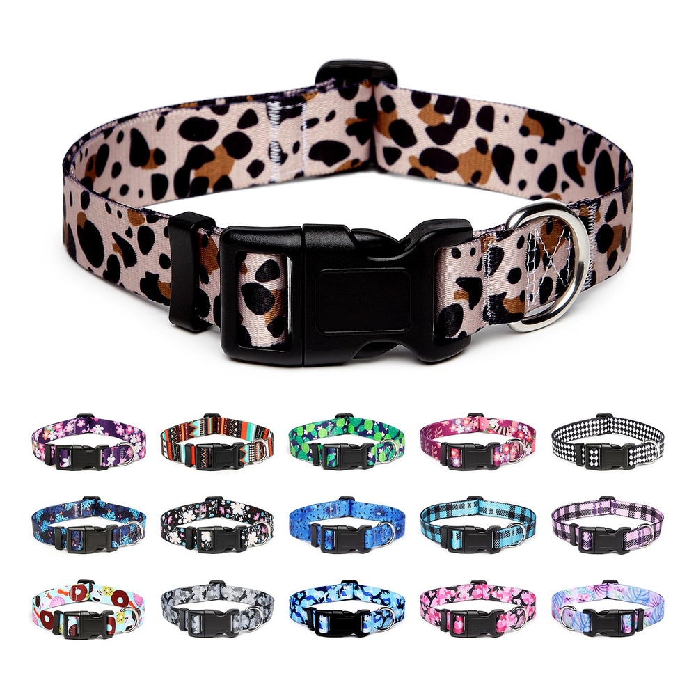 Mercano collar-perro-ajustable con diseño tribal y flores para uso diario
