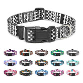 Mercano collar para perro con patrones tribales, cómodo y ajustable para paseos diarios.