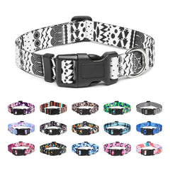 Collar Mercano con patrones tribales y florales, cómodo y duradero para paseos diarios.