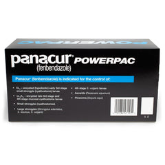 Dosis de Panacur Powerpac pasta 57 g para uso sencillo en caballos.