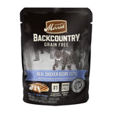 Merrick Backcountry bolsa pollo deshuesado con salsa, alimento húmedo para gatos.