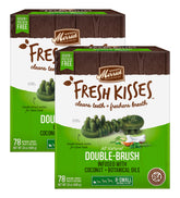 Merrick Fresh Kisses: doble cepillo para limpieza dental en perros toy.
