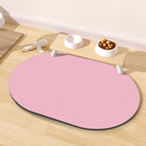 METEOROCK alfombrilla para gatos rosa, vista frontal, absorbe derrames y protege el suelo
