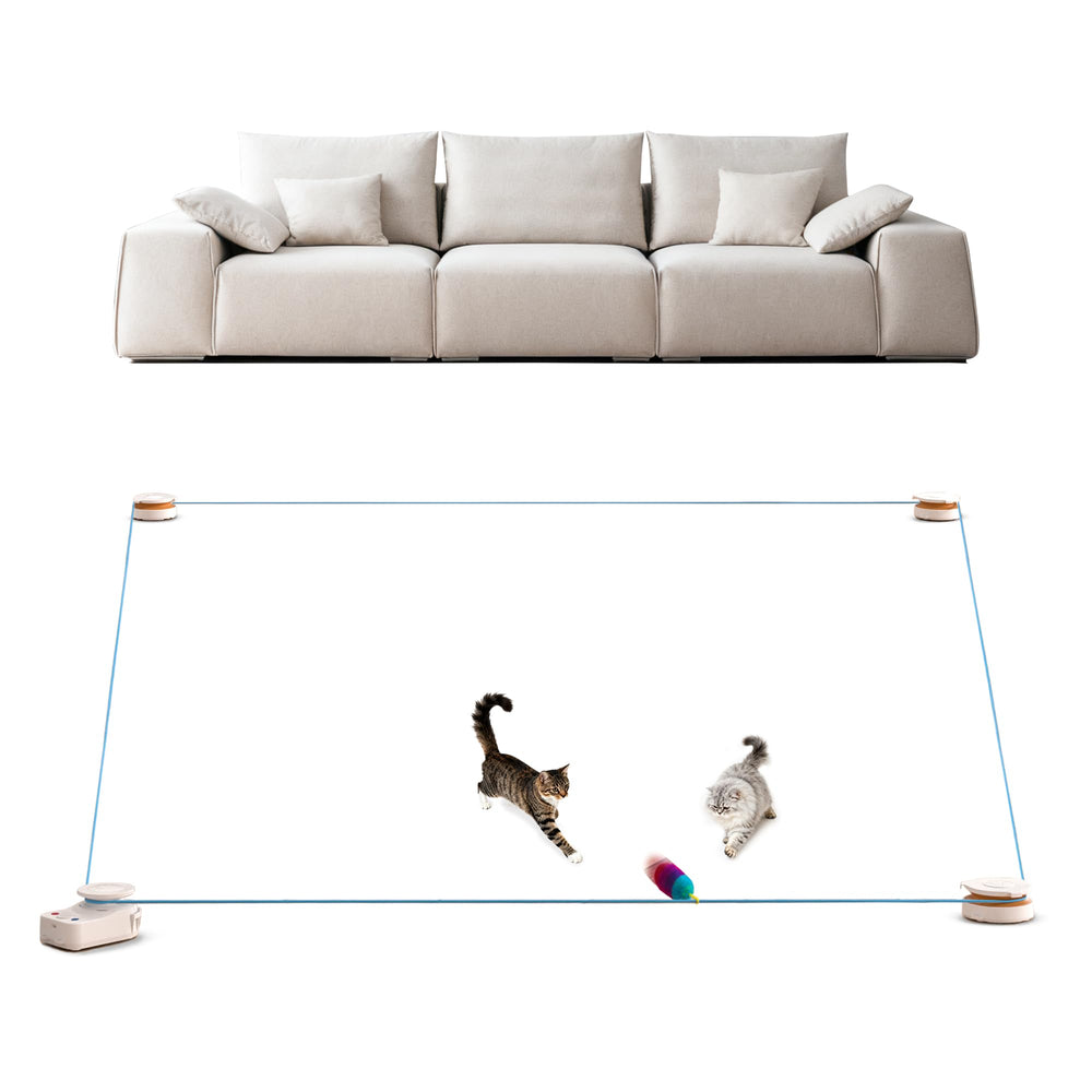 Metiya juguete interactivo para gatos, frontal con base estable para ejercicio interior.